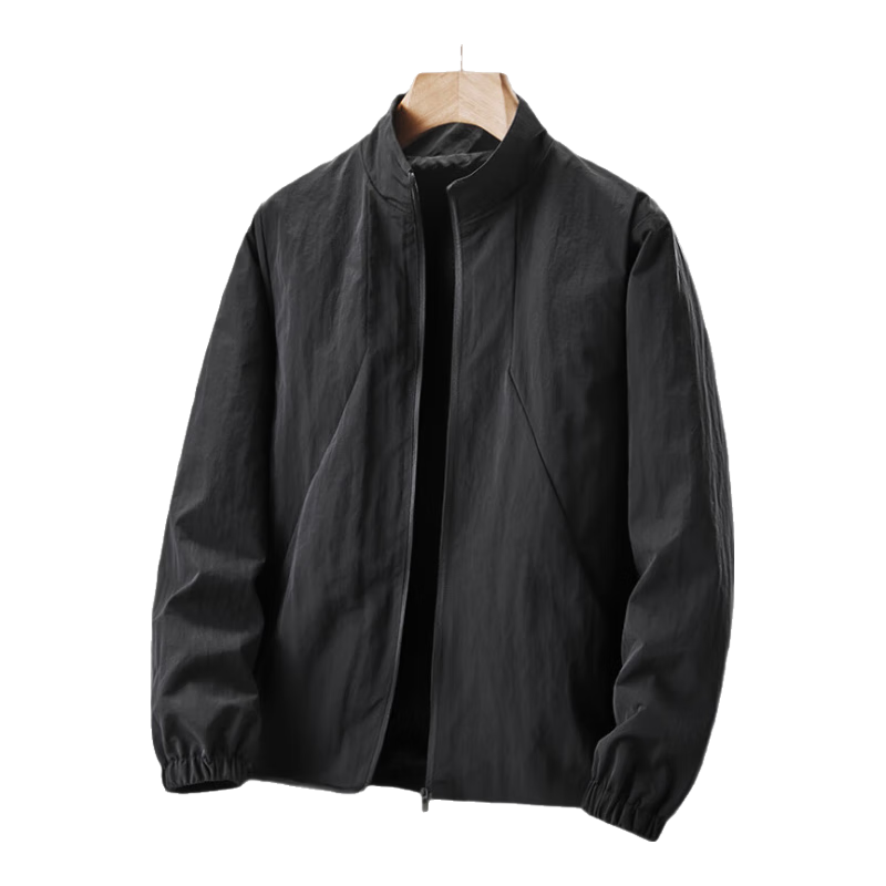 TUCANO Men's Spring Autumn Jacket Stand Collar Windproof Comfortable Durable Casual Versatile Trendy Top Dark Gray XL