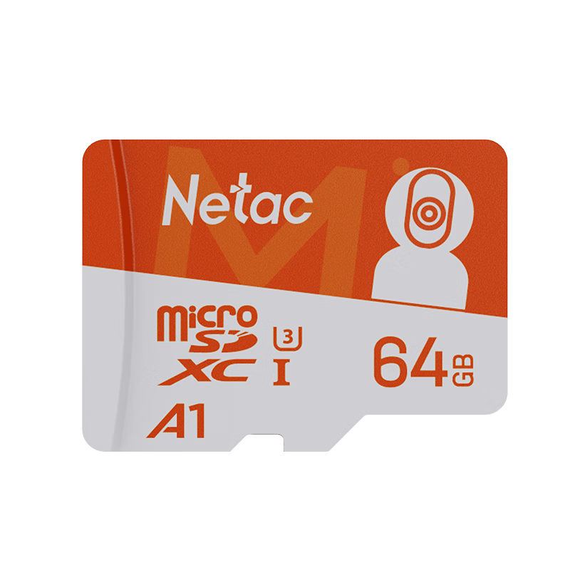 Netac 64GB TF (MicroSD) Memory Card A1 U3 4K Compatible with Xiaomi Surveillance Cameras & Dash Cams, Professional Monitoring Pro Versio