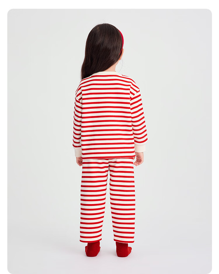 Balabala Kids Children's Homewear Set Boys 2026 New Spring Autumn Fleece Pajamas Warm Sleepwear Pants 16