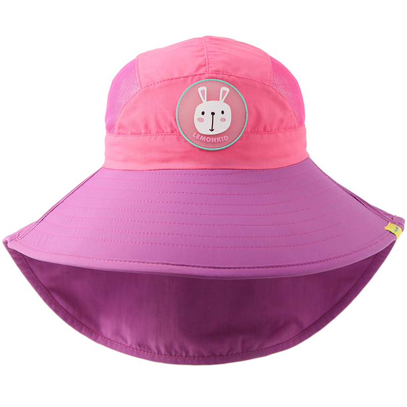 Lemonkid Children's Sun Protection Hat, Boys And Girls Sun Hat, Baby Fisherman Hat, Infant Sun Hat, Elegant Purple Little Rabbit, Size 52