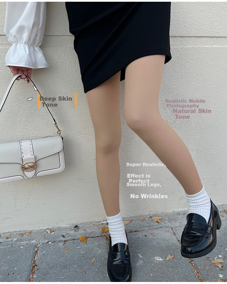 MAOHUO Double-Layer Light Leg Miracle Thickened Fleece-Lined Base Layer Panties Natural Bare Feel Stockings Women Autumn Winter Tights 4