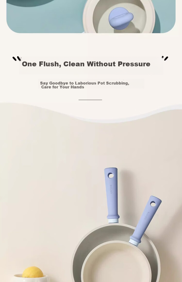CaROTE Cookware Set Non-Stick Pan Complete Set for Home Kitchen Cooking Utensils Wok Milk Pot Baby Food Pot Flat Bottom Pot Soup Pot 4-Piece Set 13
