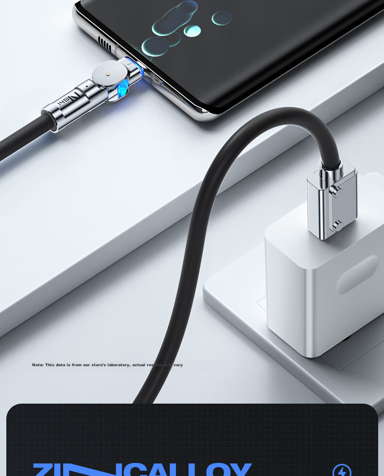 Nengshi Charging Cable Type-C Data Cable 100W Fast Charging USB-C Flash Charging 6A Suitable for Huawei Vivo Xiaomi OPPO Honor Phones Charging Cable Thickened Rotatable Head 2 Meters Black 3