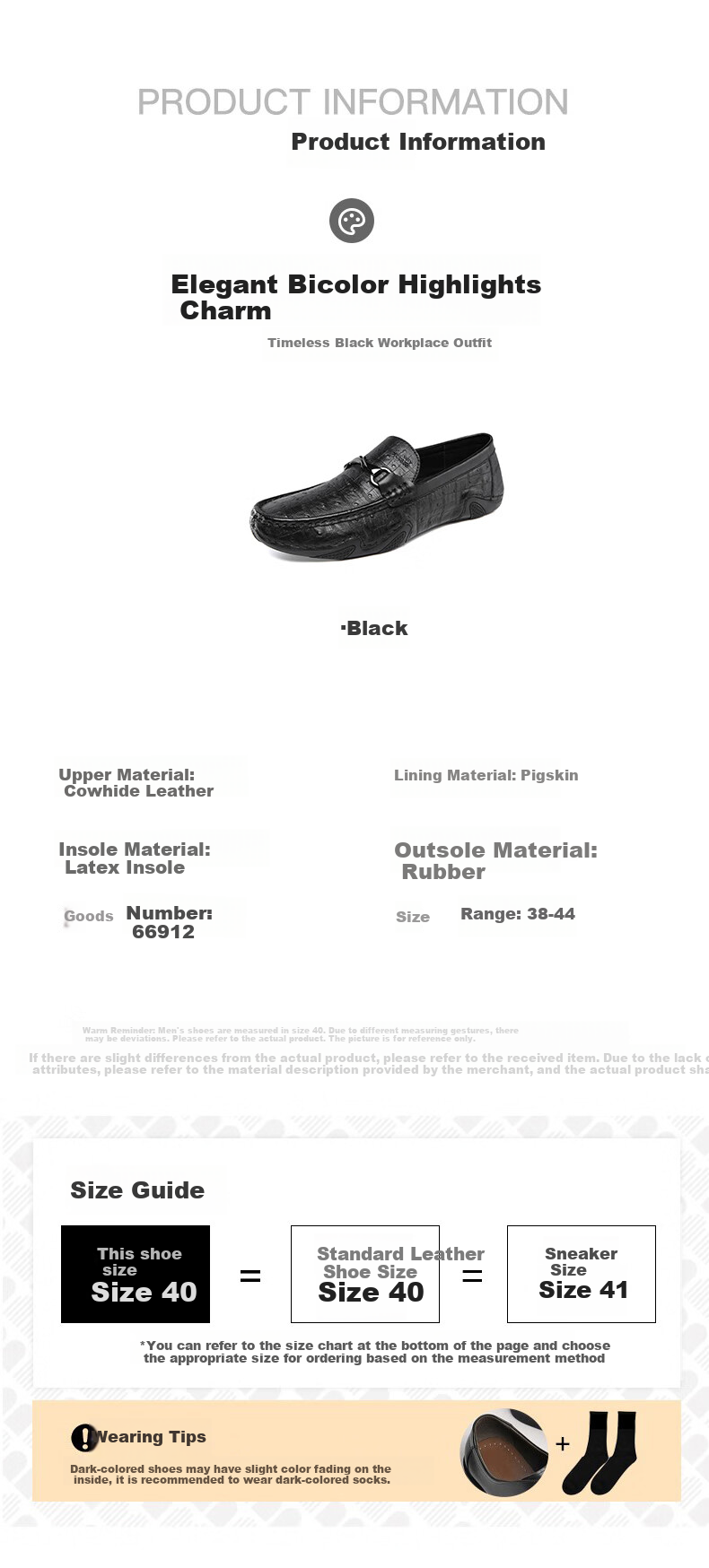 MULINSEN Men's Shoes, Korean-Style Versatile Slip-On Shoes, Top-Layer Cowhide Business Casual Shoes, Driving Loafers, 66912 3