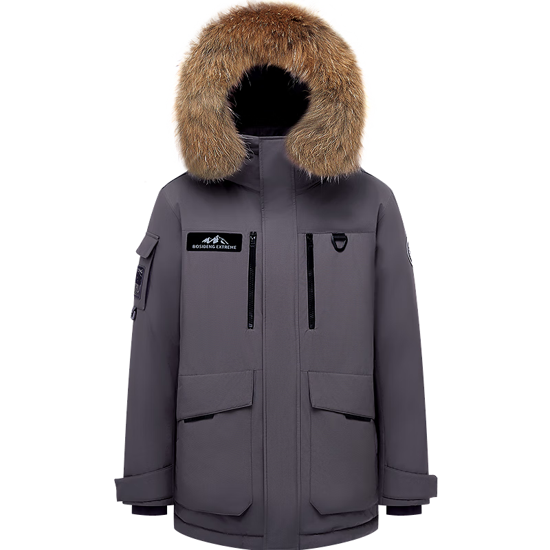 Bosideng Extreme Cold Goose Down Jacket Unisex Couple Thickened Winter Warm Windproof Coat with Large Fur Collar