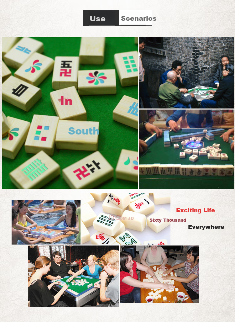 Huasheng Mahjong Leather Table Cover with Pockets, Sound-Absorbing, Thickened Hand-Rubbed Mahjong Tablecloth for Home And Outdoor Camping, 1m*1m 9