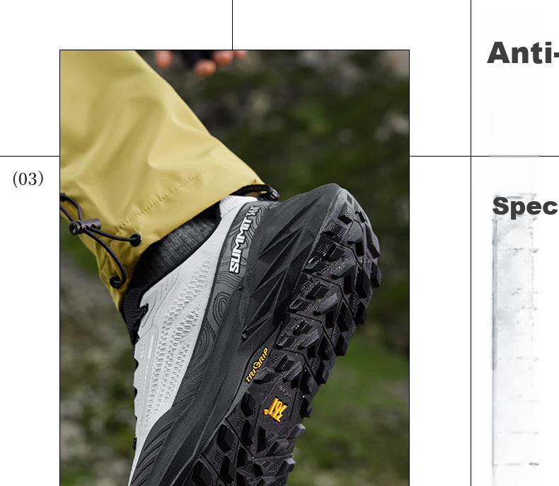 361° Men's Sports Shoes, Breathable Yushan 3 Outdoor Hiking Shock-Absorbing Wear-Resistant Running Shoes for Spring And Summer, Model 672532214-1 24