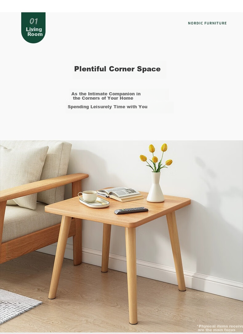XIAOJIANGCAI Side Table, Sofa End Table, Coffee Table, Small Apartment Modern Table, Home Living Room Side Table, Bedroom Small Tea Table, White, 40 4