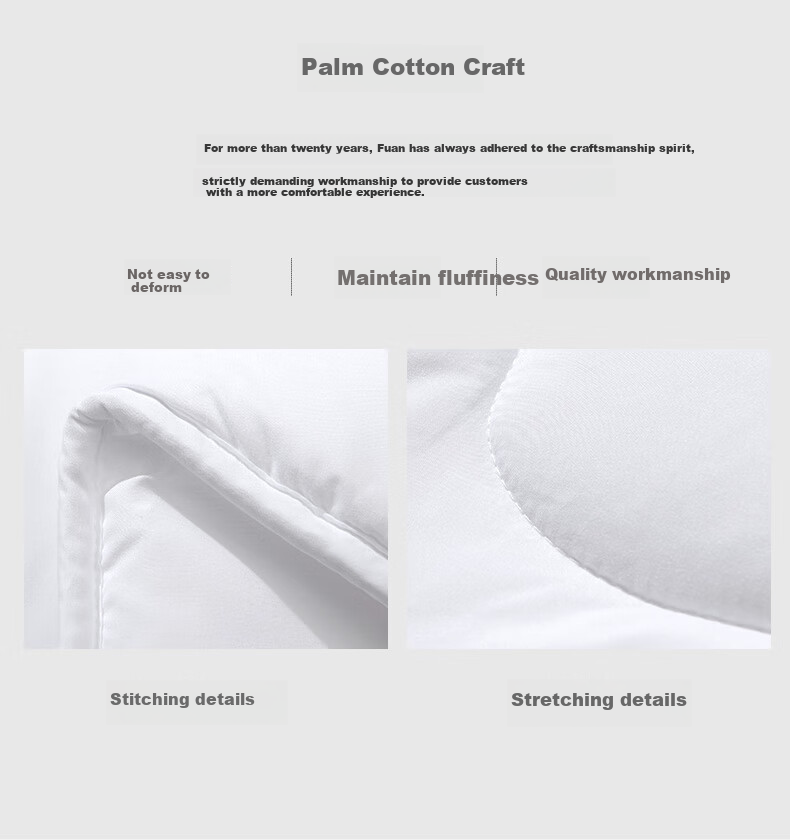 FUANNA Comfortable Seven-Hole Antibacterial Fiber Quilt, Pure Cotton Fabric, Winter Comforter, 7 Jin (3.5 Kg), 203*229cm, White 9