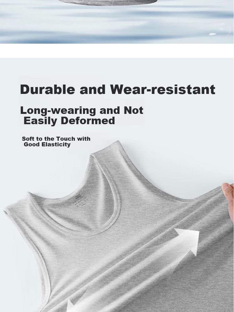 MiiOW 10A Antibacterial Men's Tank Top, Pure Cotton, New Style for 2026, Large Size, Loose-Fitting Sleeveless T-Shirt, Vest, Hurdle Tank Top for Me 9