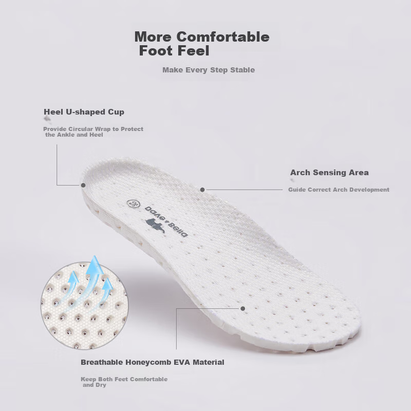 DAVE & BELLA Kids Mesh Sandals Girls Sports Shoes Summer Breathable Toddler Shoes Kindergarten