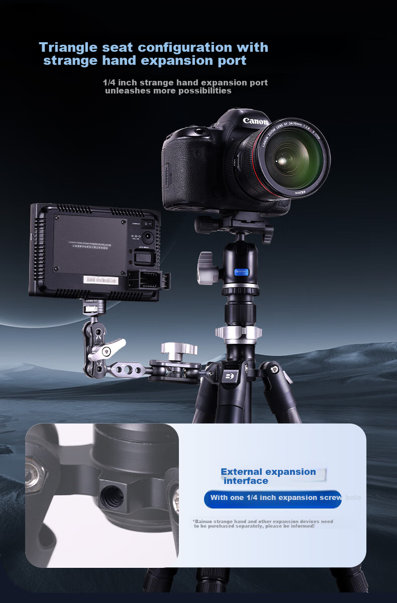 Benro XA229CH0S Xiaoyi Small Carbon Fiber Reverse Folding Compact Travel Photography Mirrorless DSLR Tripod, Adjustable Monopod, Ball Head Tripod 14