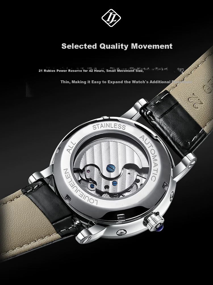 GEORGCOUNT Men's Watch, Silent Exam-Specific Fully Automatic Watch for Men, Suitable for Civil Servants, Postgraduate Entrance Exams, Middle And High School Students, Quartz Watch for Me 8