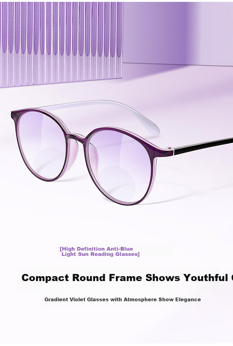 Mr. PuTian Anti-Blue Light Reading Glasses for Men And Women, Bifocal Progressive Blue Imported Reading Glasses, 100 Degrees, Ages 40-49 3
