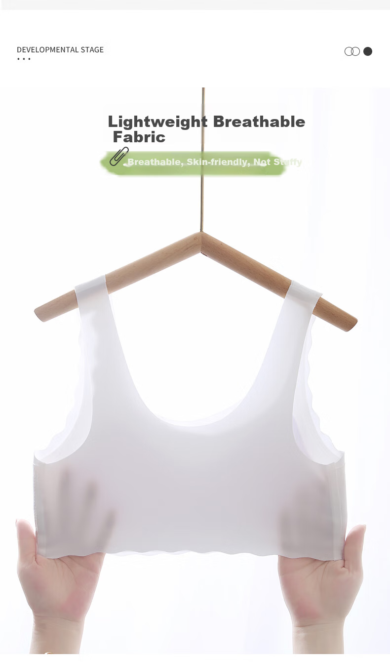 Ailier & ouluola Girls' Underwear for Ages 9-12, First Stage Developmental Stage for Elementary School Students, Big Girls' Camisole, Teen Bra, White, XL 5