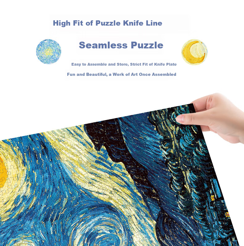 AIPUZZLE Adult Puzzle 1000 Pieces Starry Night Sky World Famous Painting Jigsaw Puzzle Home Decor Toy Birthday Gift 10