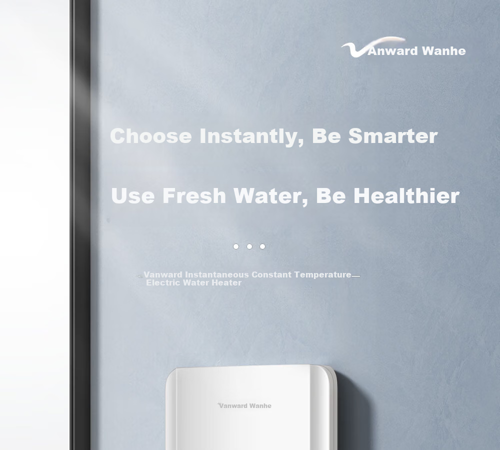 Vanward Instant Heating Variable Frequency Water Heater, Fast Heating Electric Water Heater, Household Constant Temperature Bathing, No Storage Water Heating Device, Shower Wall-Mounted Kitchen Hot Water Heater 4