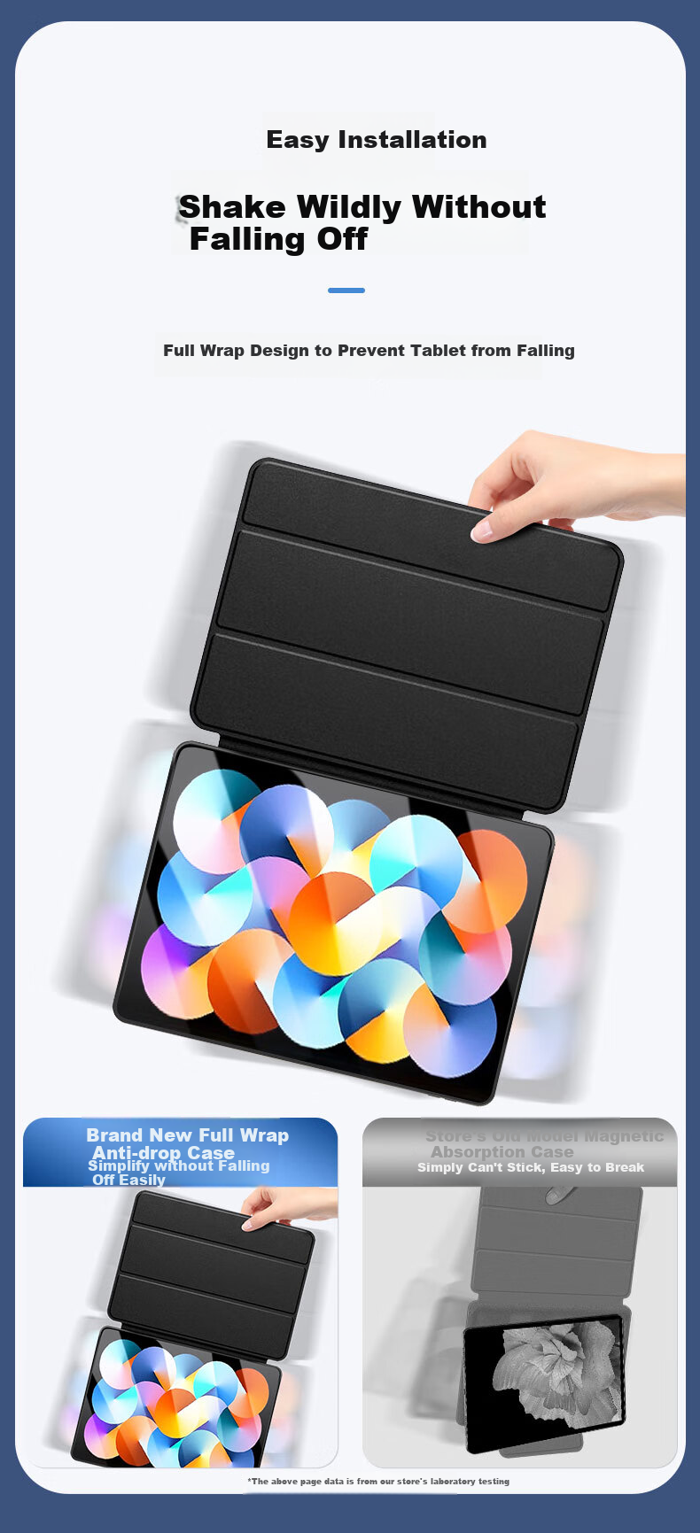 Kulefeng Compatible with Redmi K Pad2, 8.8-Inch 2026 Model Protective Case, Xiaomi Tablet, Ultra-Thin Full Coverage Shockproof Flip Cover, Tri-Fold Smart Leather Case Outer Shell 4