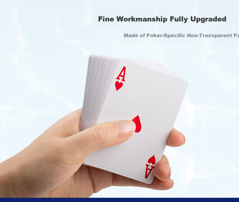 Wangjing Poker Playing Cards, Guandan Poker Cards, Durable Bending Playing Cards, Professional Blue Core Paper Rose Series, One Pack of Six Decks 8