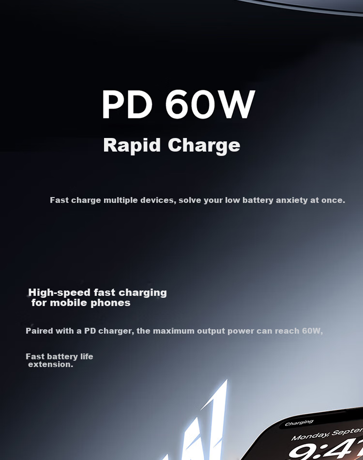 Baseus Data Cable, Apple Charging Cable, 16/15 Huawei Mate70 Super Fast Charging PD60w Multi-Functional Braided Cable, Two-To Flash Charging Multi-Head Universal TpyeC Charging Cable for Car Use 4