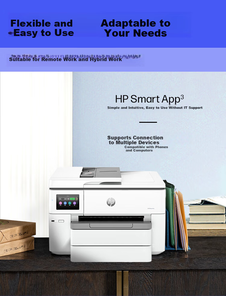 Huipu (HP) OfficeJet Pro 9730 A3 Color Inkjet All-In Printer, Print/scan/copy Three-In, WiFi Wireless Network/Auto Duplex 5