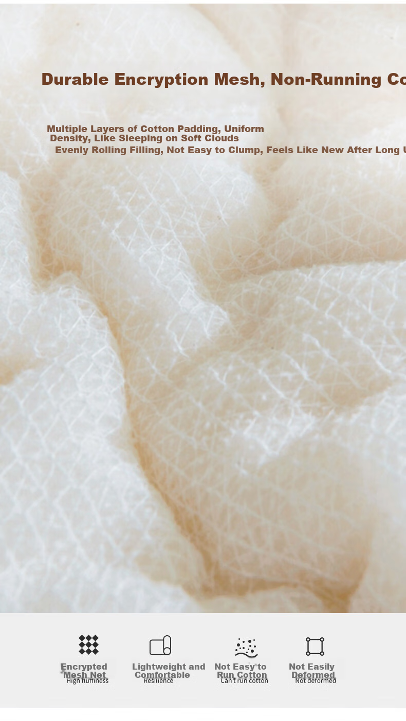 Sushidai Cotton Mattress, 100% Xinjiang Cotton Mattress Pad, Quilt, Cotton Wadding, Bedding, Winter Bedding, 1.8x2 Meters 8