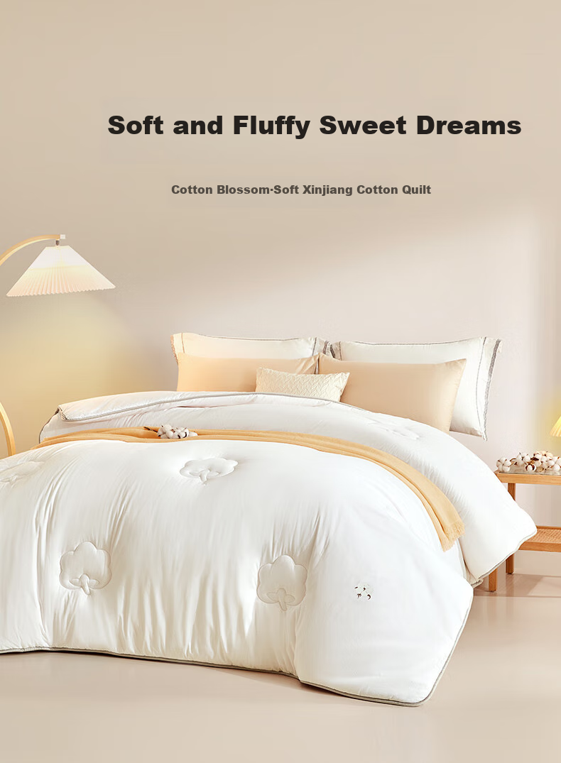 LUOLAI Home Textiles, 100% Xinjiang Cotton Quilt, Pure Cotton Warm Thick Winter Comforter, Weighing Approximately 5.2 Ji 1
