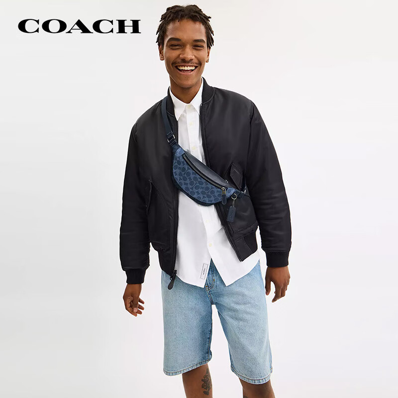 COACH Warren 29 Waist Bag Unisex Classic Monogram Small Chest Bag Gift