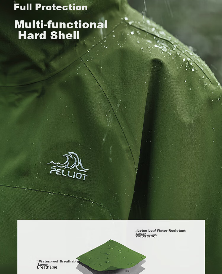 Pelliot [Xiaoshanke] Children's Outdoor Hardshell Waterproof Jacket for Boys And Girls, Model 135101017, Orange, Size 130 5