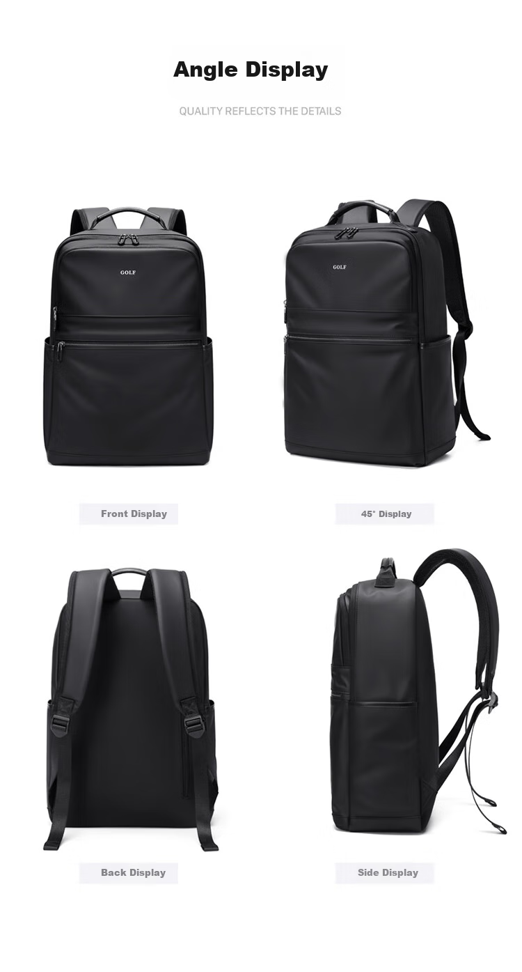 GOLF Backpack for Men, Casual Double Shoulder Bag, 15.6-Inch Laptop Bag, Water-Resistant Student Backpack for Travel And Business Trips 13