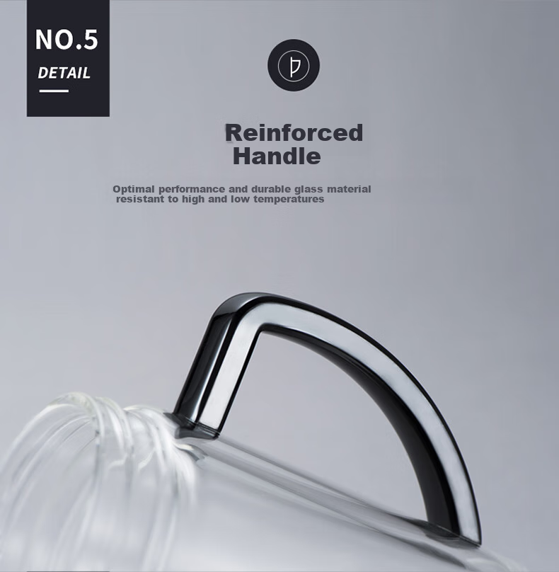Heenoor Antibacterial Glass Cup, Double-Layer with Handle, Tea Infuser Mug for Men, High-Quality Water Cup, Mid-Autumn Festival Gift XN-9321KT 8