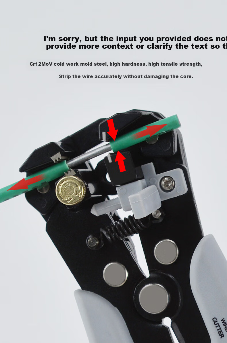 JERXUN Automatic Wire Stripping Pliers, Electrician's Wire Stripper, Wire Cutter, Terminal Crimping Pliers, Multifunctional Fiber Optic Cable Stripping Pliers 4