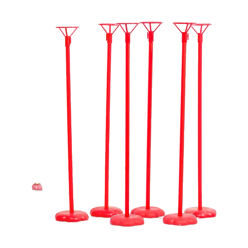 Jiayan Red Balloon Stand Base with Pole, 10 Sets, Sports Party Housewarming Opening Ceremony Birthday Decoration Props