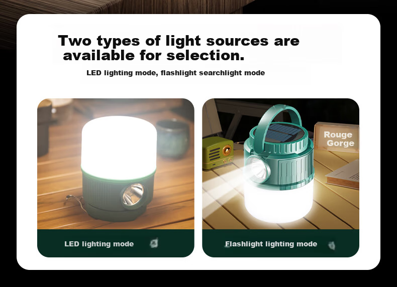 Aokesi Solar Camping Light, Long-Lasting Outdoor Rechargeable Illumination for Tents, Ambient Light for Night Markets And Stalls 3