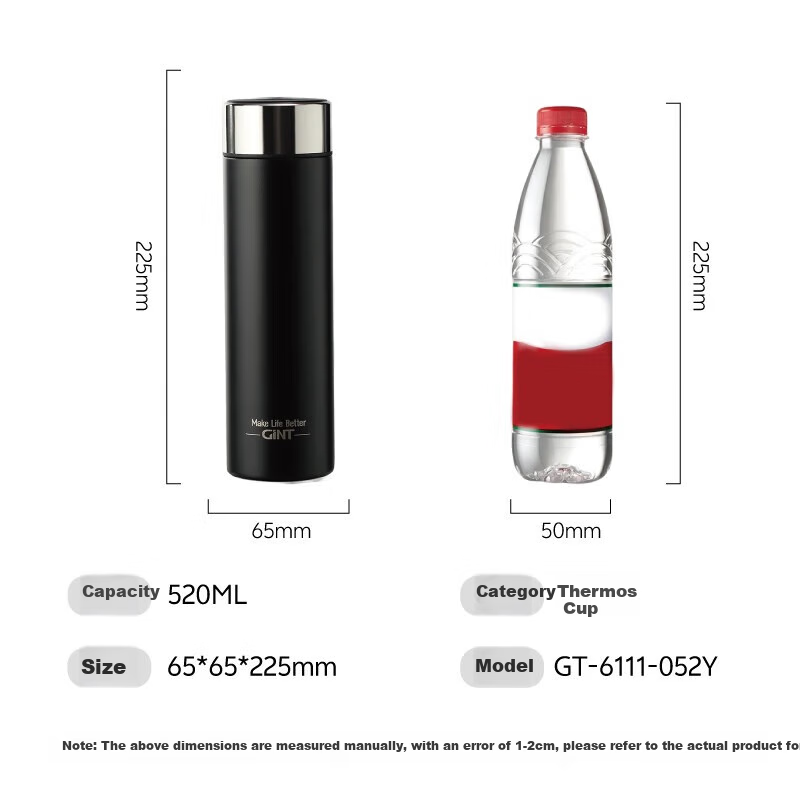 GiNT Insulated Mug, 316 Stainless Steel, Tea Infuser, Portable Business Car Water Bottle for Men And Women, Office Gift Customizatio