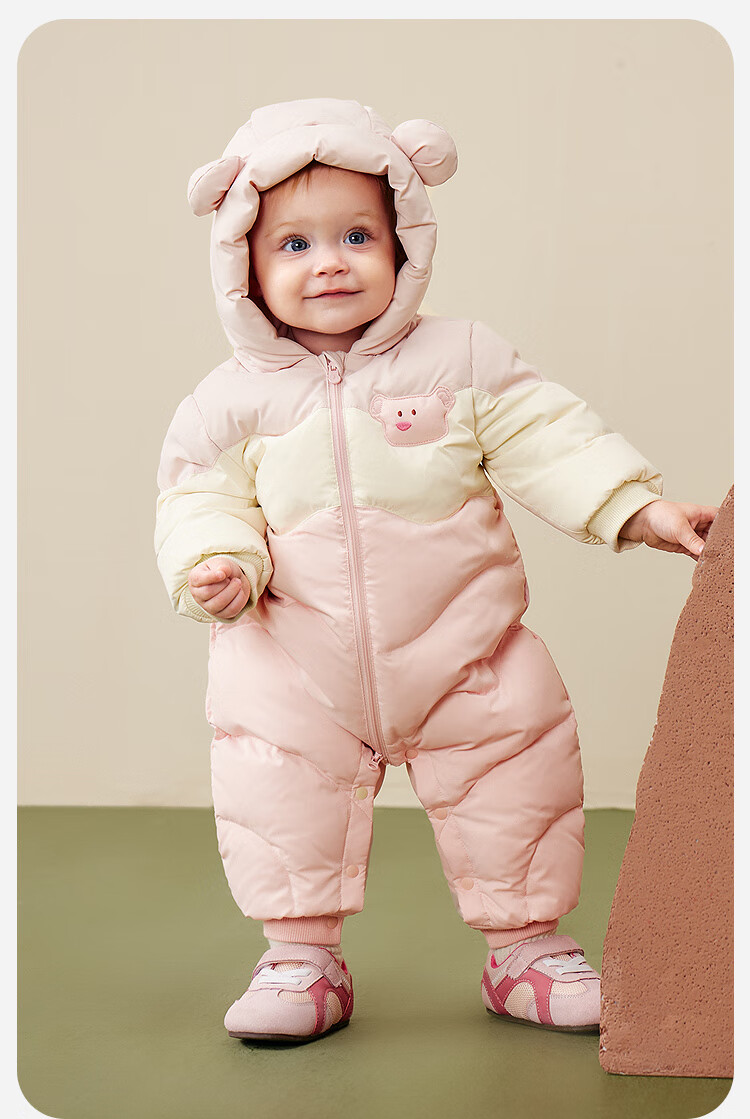 Minibala Unisex Kids Down Jumpsuit Baby Cute Romper 2025 Winter 9