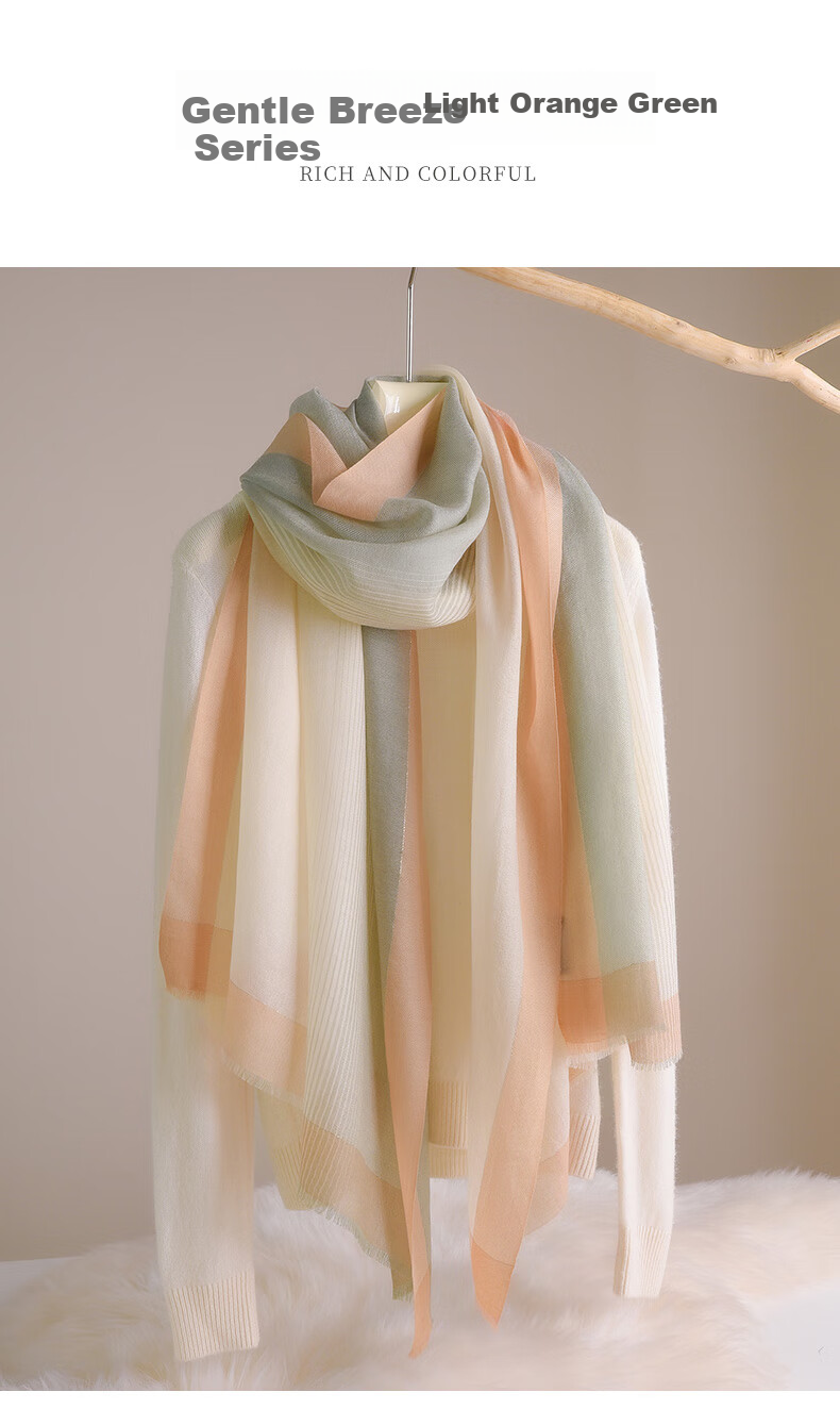 Hangsifu Pure Cashmere Scarf, Large Size Shawl, Outer Wrap Neck Scarf, Practical Gift for Mom on Holidays, Birthdays, And Mid-Autumn Festival 17