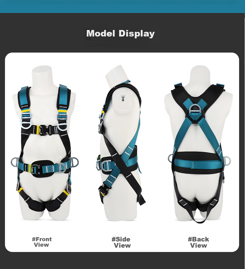 Geermu Safety Harness, Five-Point National Standard Safety Rope, High-Altitude Work GD3699, Double Large Hooks, Shock-Absorbing Pack, 1.8 Meters 7