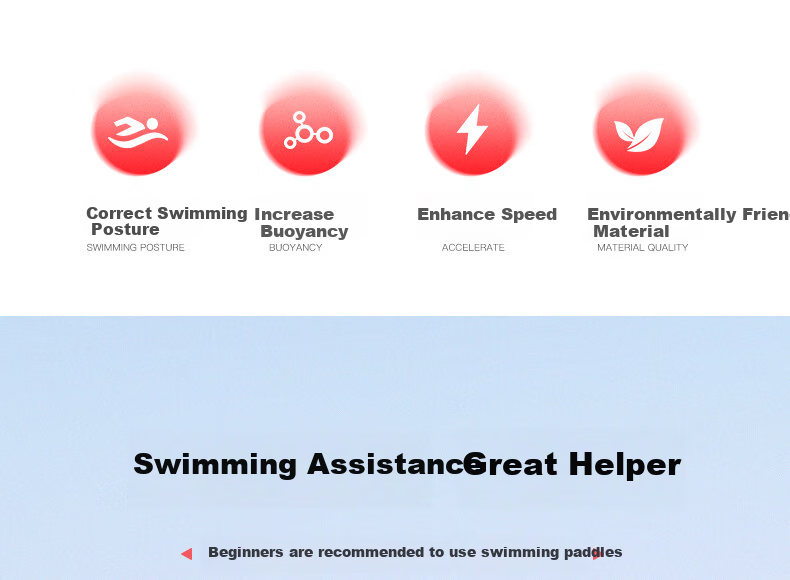 YINGFA Swim Training Hand Paddles Professional Freestyle Adult Swim Fins Axial Arm Stroke Training for Children Beginners Swimming Equipment 2