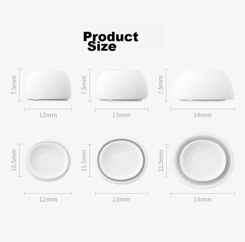 CangHua [8-Pack] Ear Tips for AirPods Pro, Compatible with Apple AirPods Pro 1st/2nd Generation Bluetooth, Original Silicone Caps, Soft Plugs for Sports, Large/Medium/Small Sizes 11