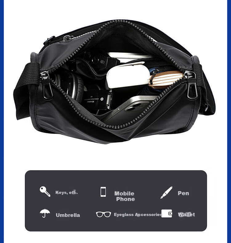 JEVI Crossbody Bag for Men, Casual Functional Multifunctional Shoulder Bag, Trendy Single Shoulder Bag, Cycling Messenger Bag for Me 6