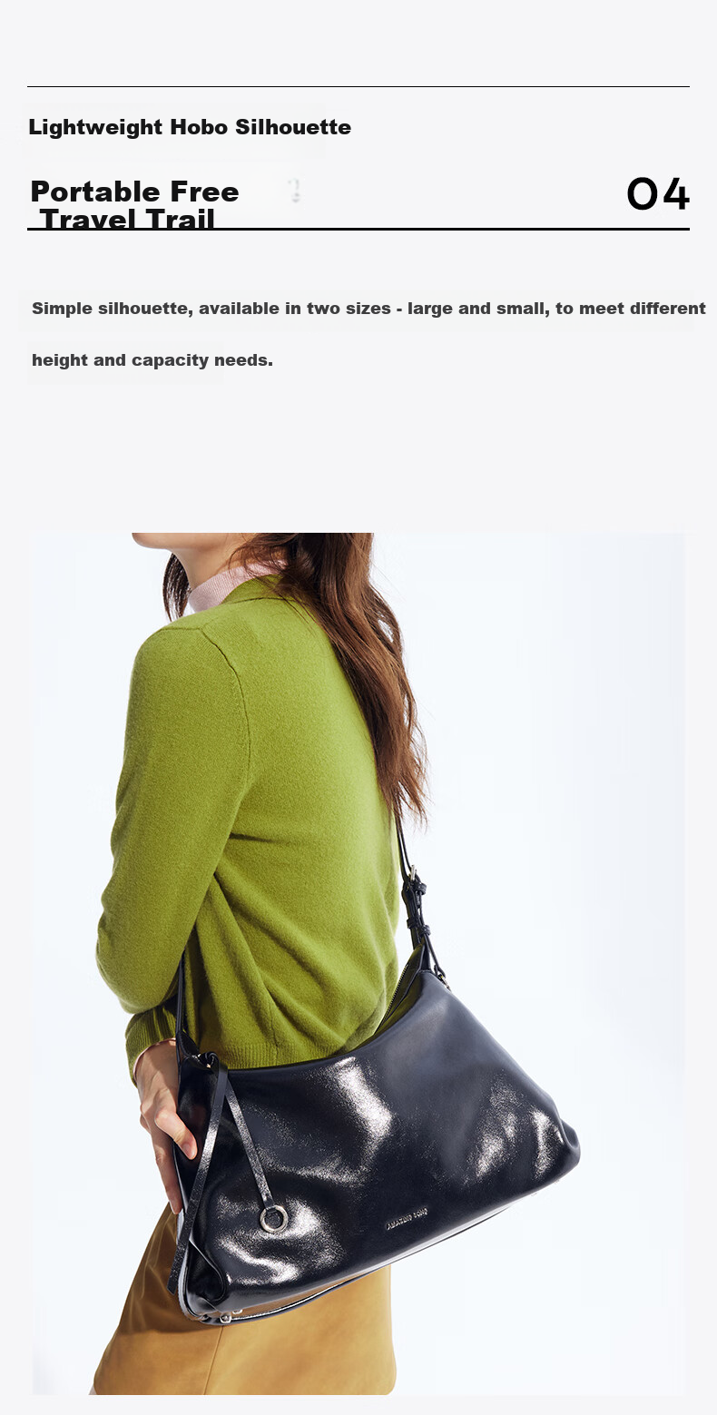AMAZING SONG Donut Hobo Small Shoulder Crossbody Soft Bag, Work Commute Relaxed Simple Handbag, Birthday Gift 6