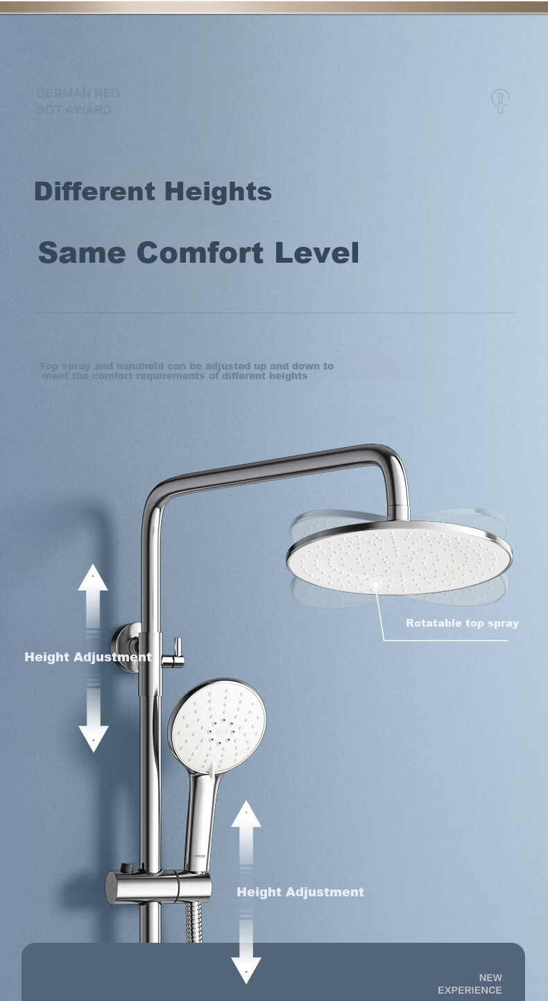 ARROW Shower Head, Brass Faucet, High-Pressure Shower Head, Handheld Shower Head, Handheld Sprayer 18