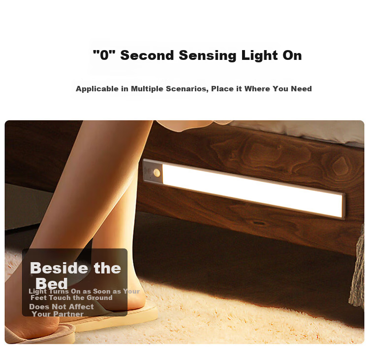 NVC Valentine's Day Cool Dormitory Cabinet Light, Bathroom Night Light, Three-Color Touch Control, Sensor-Activated Dimming 6