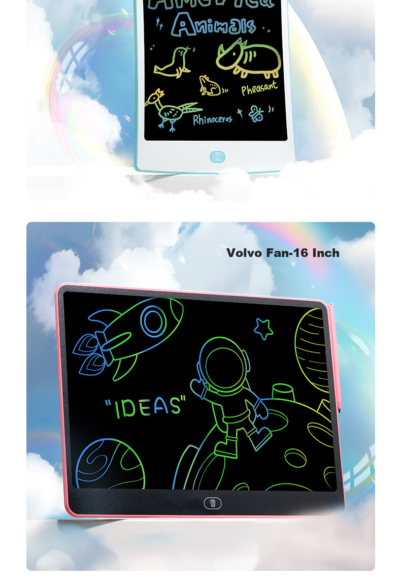 Beienshi Children's Drawing Board, Writing Pad for Kids, Home Use Colorful Drawing Tool, Writing Board, 16 Inches, Pink 13