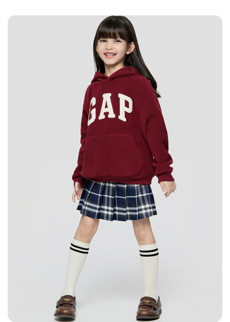 GAP Kids Unisex Autumn Logo Fleece Hoodie 804638 14