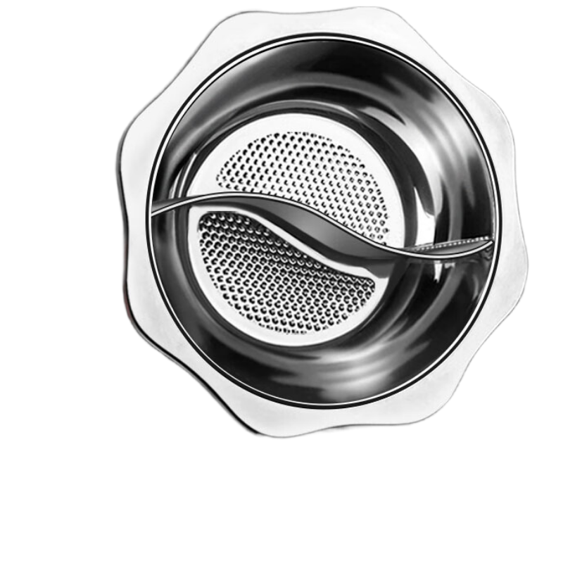 Chufang An Yuanyang Hot Pot Thick Stainless Steel Large Capacity Soup Pot 34cm Compatible with Induction Cooker and Gas Stove