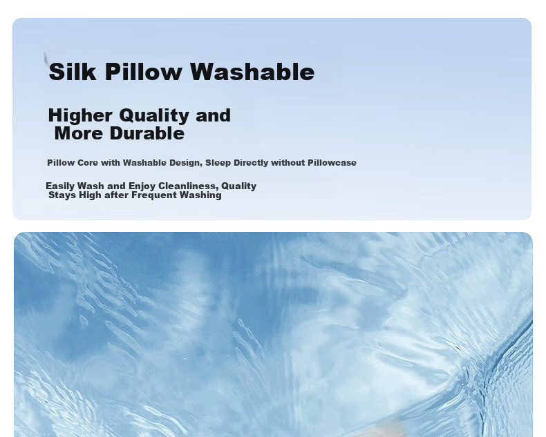 Shuixingjiafang Silk Pillow Core, Upgraded Class A Antibacterial Fabric Cervical Spine Protection Pillow Core, Home Use Single Pillow 74*48cm 18