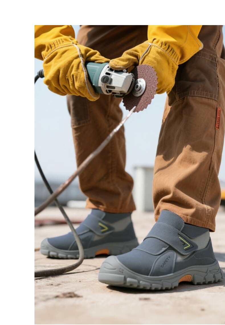 GUYISA Men's Winter Welding Labor Protection Shoes Steel Toe Anti-Smash and Anti-Puncture Safety Work Shoes 3027GY Size 43 5