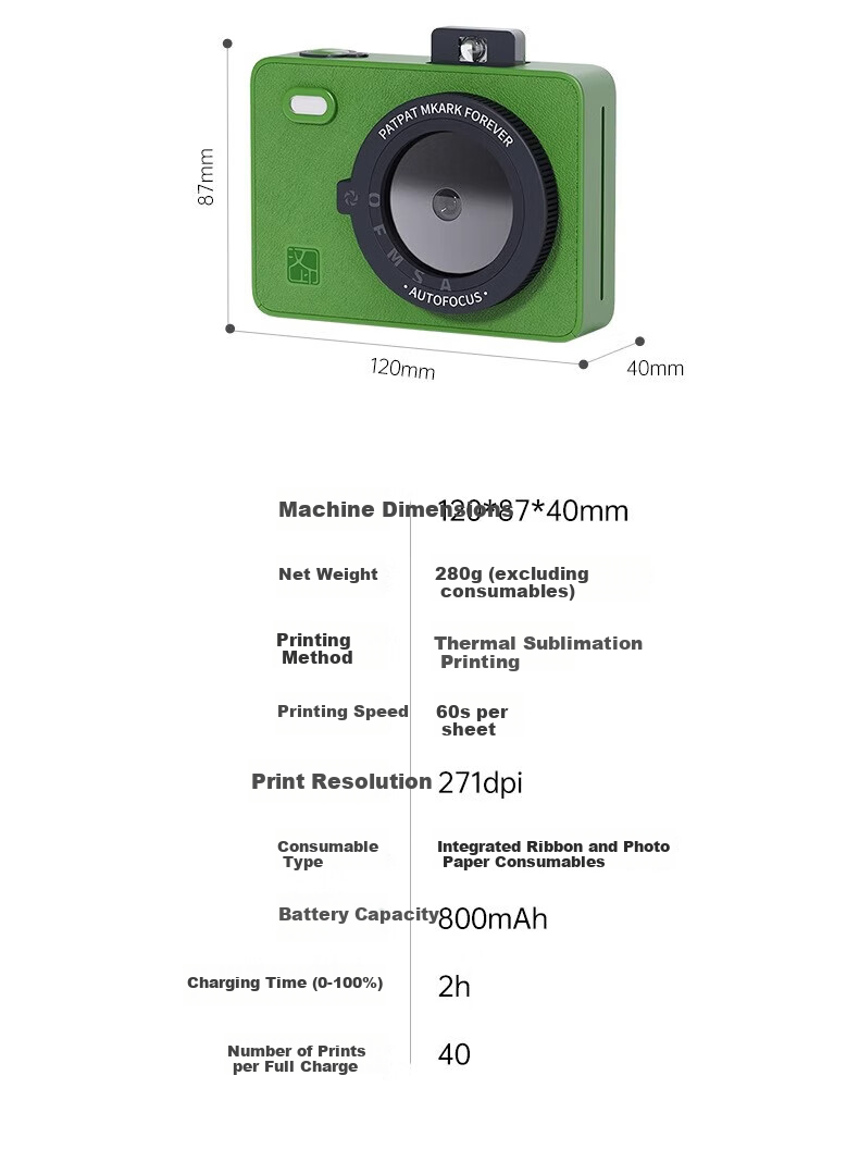 HPRT Z5 Instant Camera, Yellow, Photo Printing Instant Camera, High-Definition Hot-Smooth Coating, Birthday Gift, Student Children's Gift, Women's Travel Photography Printer 16
